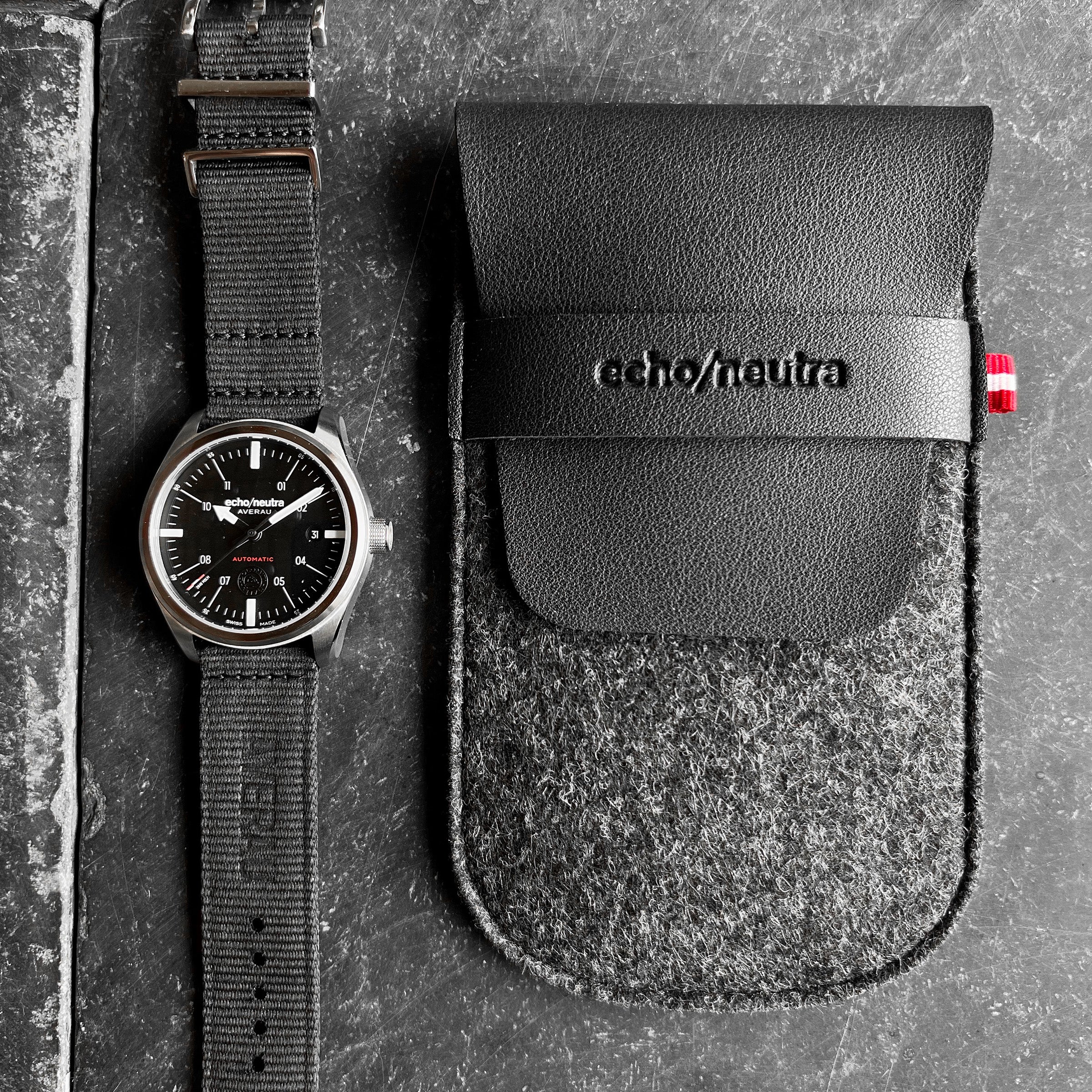 Felt and leather watch wallet - Image 4